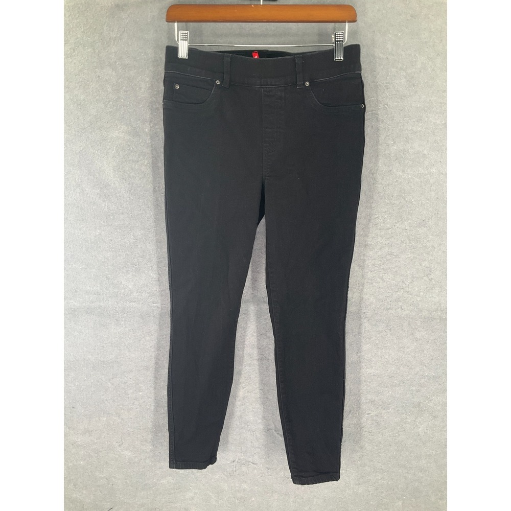 SPANX Black Ponte Knit High Waisted Skinny Leg Pants Women's Sz M Petite